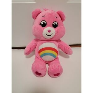 Care Bears Basic Fun Soft Pink Plush 12" Cheer Bear Stuffed‎ Animal Rainbow